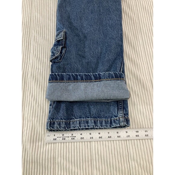 Aeropostale Women’s 000R Blue Baggy Wide Leg Cargo Jeans Skater Grunge - Picture 13 of 13